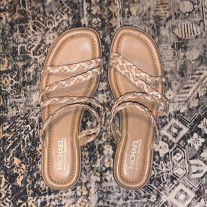 Michael Shannon Tan Braided Sandals